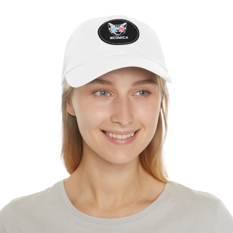 Trump Hat with Leather Patch (Round) - Image 4