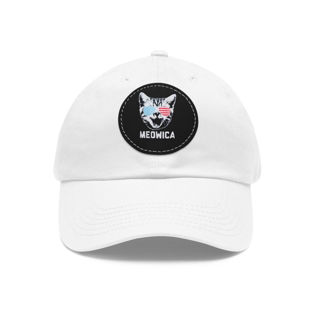 Trump Hat with Leather Patch (Round)