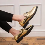 Trump Gold Loafers