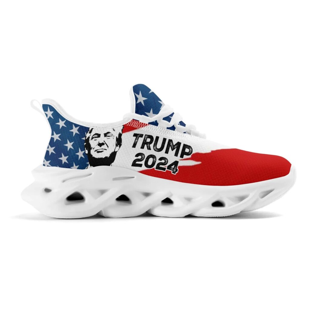 America flag trump running shoes