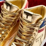 trump gold sneakers